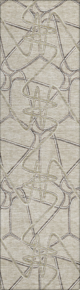 Piper Looms Chantille Geometric ACN947 Putty Machine Washable Area Rug Runner Main Image
