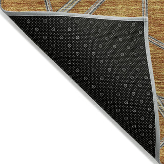 Piper Looms Chantille Geometric ACN947 Terracotta Machine Washable Area Rug Backing Image