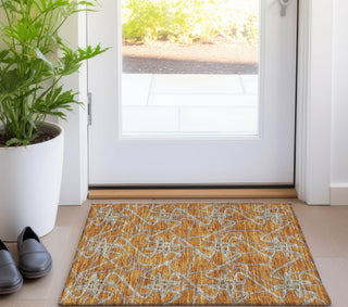 Piper Looms Chantille Geometric ACN947 Terracotta Machine Washable Area Rug Scatter Lifestyle Image Feature