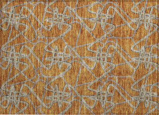 Piper Looms Chantille Geometric ACN947 Terracotta Machine Washable Area Rug Scatter Main Image