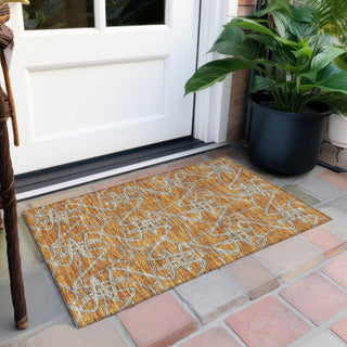 Piper Looms Chantille Geometric ACN947 Terracotta Machine Washable Area Rug Scatter Outdoor Lifestyle Image Feature