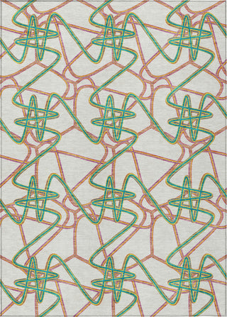 Piper Looms Chantille Geometric ACN947 White Machine Washable Area Rug main image