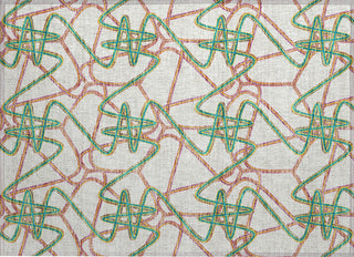 Piper Looms Chantille Geometric ACN947 White Machine Washable Area Rug Scatter Main Image