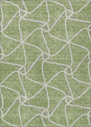 Piper Looms Chantille Geometric ACN948 Aloe Machine Washable Area Rug main image