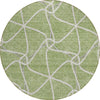 Piper Looms Chantille Geometric ACN948 Aloe Machine Washable Area Rug Round Main Image