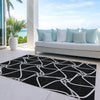 Piper Looms Chantille Geometric ACN948 Black Machine Washable Area Rug Outdoor Lifestyle Image Feature
