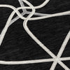 Piper Looms Chantille Geometric ACN948 Black Machine Washable Area Rug Swatch Image