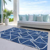 Piper Looms Chantille Geometric ACN948 Blue Machine Washable Area Rug Outdoor Lifestyle Image Feature