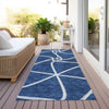 Piper Looms Chantille Geometric ACN948 Blue Machine Washable Area Rug Runner Outdoor Lifestyle Image Feature
