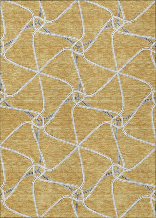 Piper Looms Chantille Geometric ACN948 Gold Machine Washable Area Rug main image