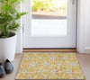 Piper Looms Chantille Geometric ACN948 Gold Machine Washable Area Rug Scatter Lifestyle Image Feature
