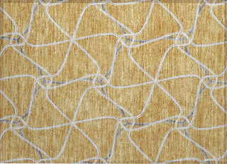 Piper Looms Chantille Geometric ACN948 Gold Machine Washable Area Rug Scatter Main Image