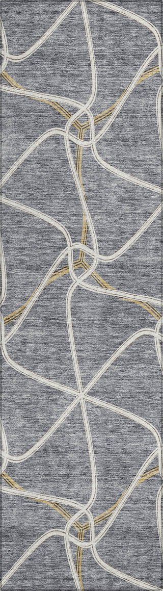 Piper Looms Chantille Geometric ACN948 Gray Machine Washable Area Rug Runner Main Image
