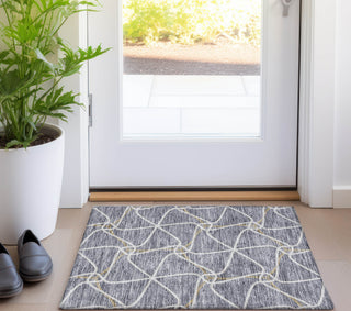 Piper Looms Chantille Geometric ACN948 Gray Machine Washable Area Rug Scatter Lifestyle Image Feature