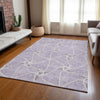 Piper Looms Chantille Geometric ACN948 Lavender Machine Washable Area Rug Lifestyle Image Feature