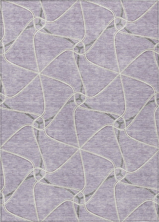 Piper Looms Chantille Geometric ACN948 Lavender Machine Washable Area Rug main image