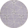 Piper Looms Chantille Geometric ACN948 Lavender Machine Washable Area Rug Round Main Image