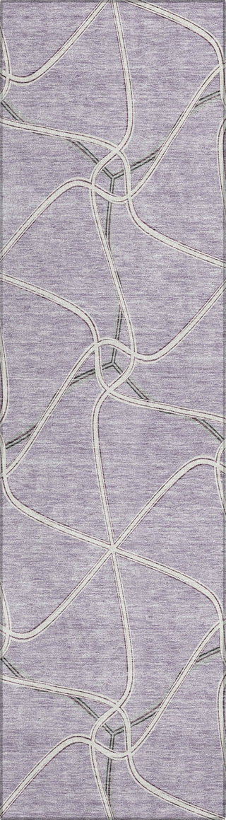 Piper Looms Chantille Geometric ACN948 Lavender Machine Washable Area Rug Runner Main Image