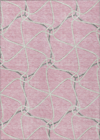 Piper Looms Chantille Geometric ACN948 Pink Machine Washable Area Rug main image