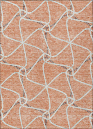 Piper Looms Chantille Geometric ACN948 Salmon Machine Washable Area Rug main image