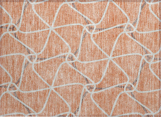 Piper Looms Chantille Geometric ACN948 Salmon Machine Washable Area Rug Scatter Main Image