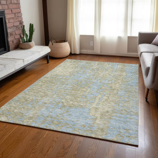 Piper Looms Chantille Abstract ACN949 Beige Machine Washable Area Rug Lifestyle Image Feature
