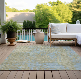 Piper Looms Chantille Abstract ACN949 Beige Machine Washable Area Rug Outdoor Lifestyle Image Feature