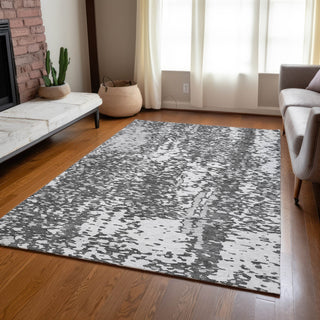 Piper Looms Chantille Abstract ACN949 Charcoal Machine Washable Area Rug Lifestyle Image Feature