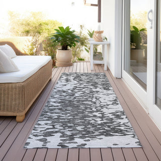 Piper Looms Chantille Abstract ACN949 Charcoal Machine Washable Area Rug Runner Outdoor Lifestyle Image Feature