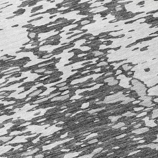 Piper Looms Chantille Abstract ACN949 Charcoal Machine Washable Area Rug Swatch Image