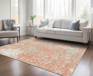 Piper Looms Chantille Abstract ACN949 Coral Machine Washable Area Rug Lifestyle Image Feature
