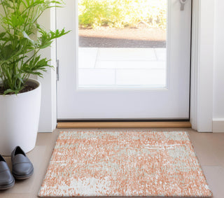 Piper Looms Chantille Abstract ACN949 Coral Machine Washable Area Rug Scatter Lifestyle Image Feature