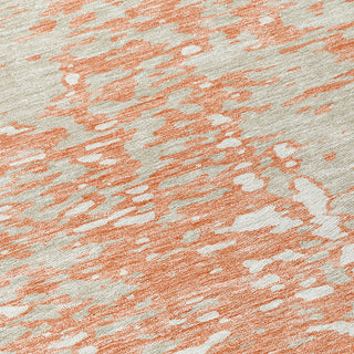 Piper Looms Chantille Abstract ACN949 Coral Machine Washable Area Rug Swatch Image