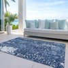 Piper Looms Chantille Abstract ACN949 Denim Machine Washable Area Rug Outdoor Lifestyle Image Feature