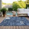 Piper Looms Chantille Abstract ACN949 Denim Machine Washable Area Rug Outdoor Lifestyle Image Feature