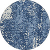 Piper Looms Chantille Abstract ACN949 Denim Machine Washable Area Rug Round Main Image