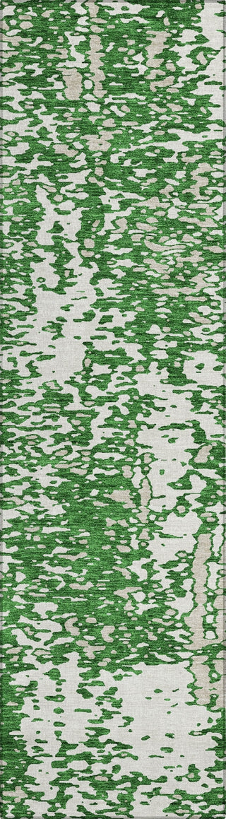 Piper Looms Chantille Abstract ACN949 Emerald Machine Washable Area Rug Runner Main Image