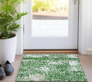 Piper Looms Chantille Abstract ACN949 Emerald Machine Washable Area Rug Scatter Lifestyle Image Feature