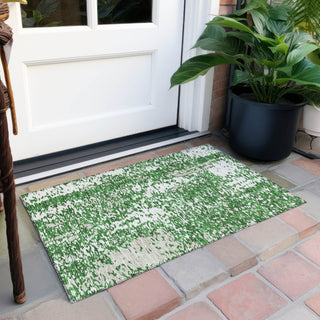 Piper Looms Chantille Abstract ACN949 Emerald Machine Washable Area Rug Scatter Outdoor Lifestyle Image Feature