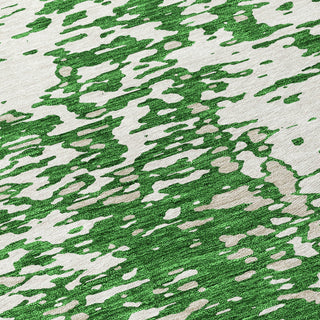 Piper Looms Chantille Abstract ACN949 Emerald Machine Washable Area Rug Swatch Image