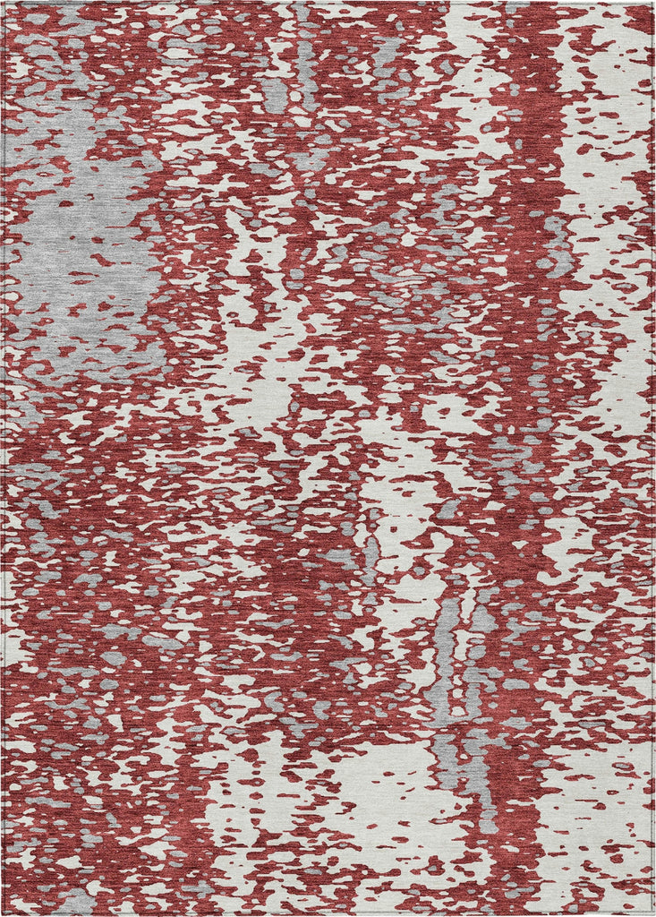 Piper Looms Chantille Abstract ACN949 Garnet Machine Washable Area Rug main image