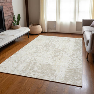 Piper Looms Chantille Abstract ACN949 Ivory Machine Washable Area Rug Lifestyle Image Feature