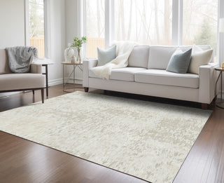 Piper Looms Chantille Abstract ACN949 Ivory Machine Washable Area Rug Lifestyle Image Feature