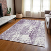 Piper Looms Chantille Abstract ACN949 Lavender Machine Washable Area Rug Lifestyle Image Feature