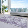 Piper Looms Chantille Abstract ACN949 Lavender Machine Washable Area Rug Outdoor Lifestyle Image Feature
