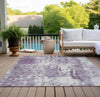 Piper Looms Chantille Abstract ACN949 Lavender Machine Washable Area Rug Outdoor Lifestyle Image Feature