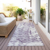 Piper Looms Chantille Abstract ACN949 Lavender Machine Washable Area Rug Runner Outdoor Lifestyle Image Feature