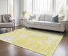 Piper Looms Chantille Abstract ACN949 Yellow Machine Washable Area Rug Lifestyle Image Feature
