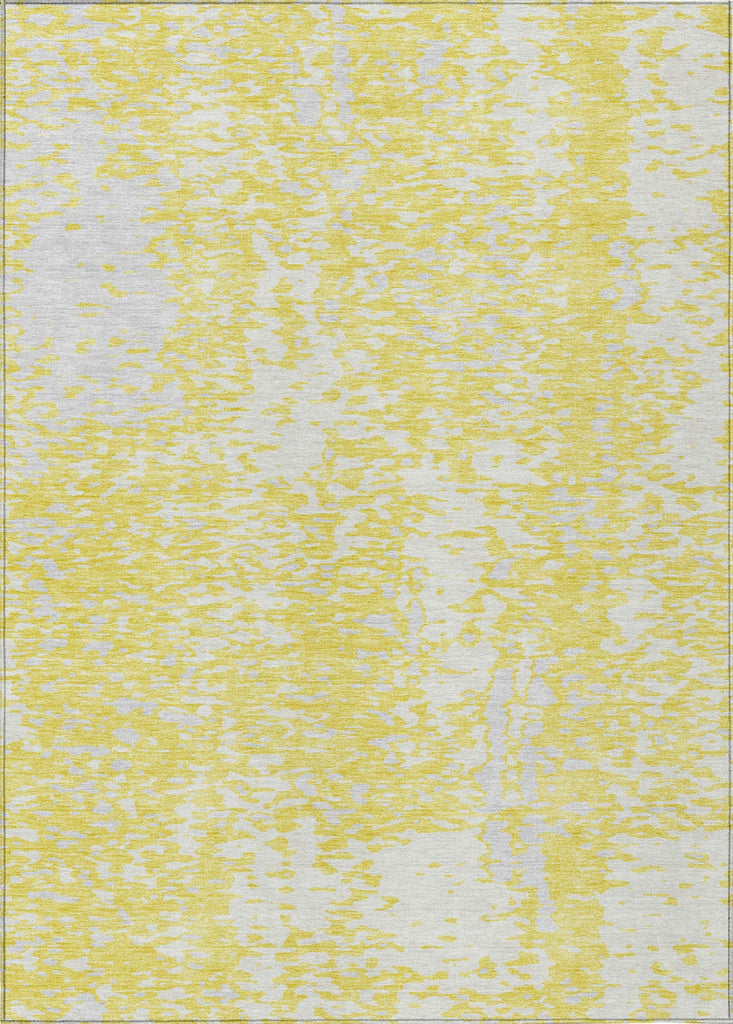 Piper Looms Chantille Abstract ACN949 Yellow Machine Washable Area Rug main image