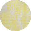 Piper Looms Chantille Abstract ACN949 Yellow Machine Washable Area Rug Round Main Image
